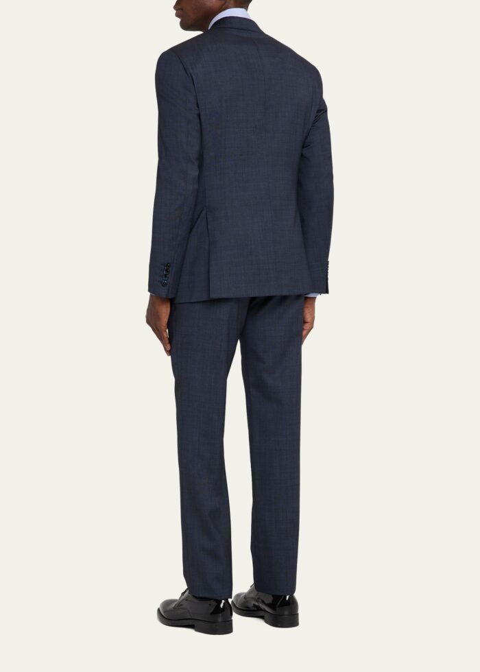 Men's Wool and Silk Chambray Two-Piece Suit - Image 3