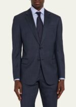Men's Wool and Silk Chambray Two-Piece Suit - Image 4