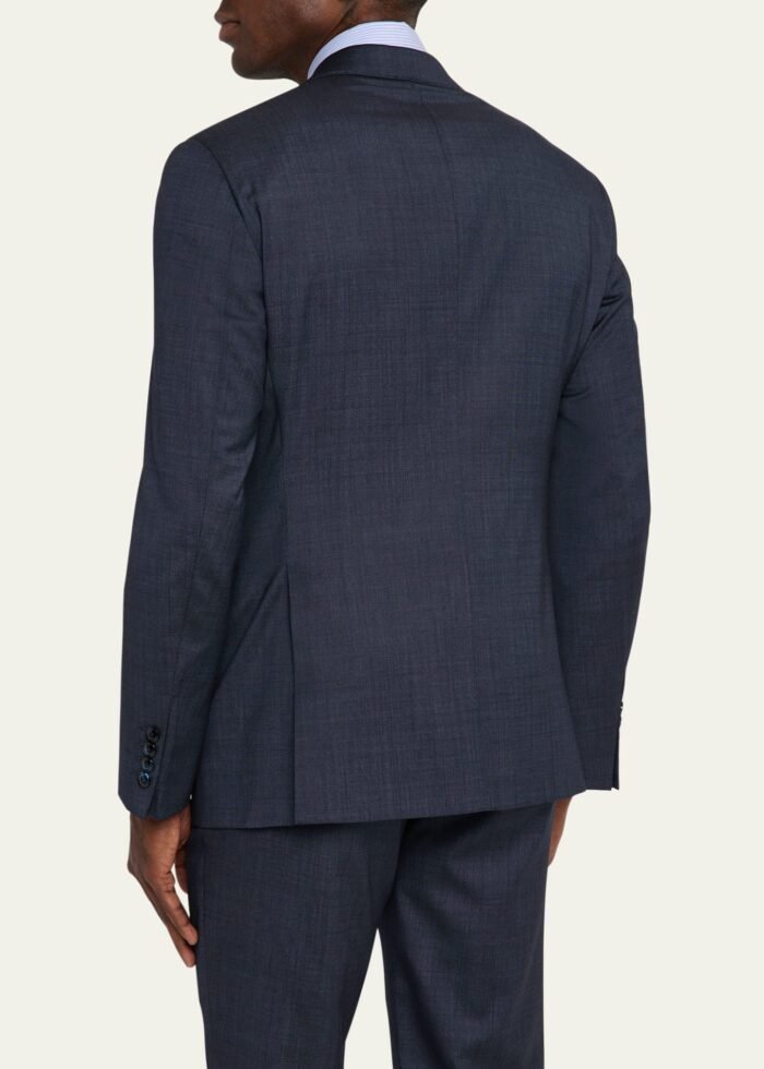 Men's Wool and Silk Chambray Two-Piece Suit - Image 5