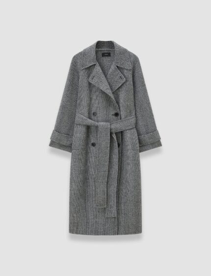 Navarre Linear Double Face Wool Coat
