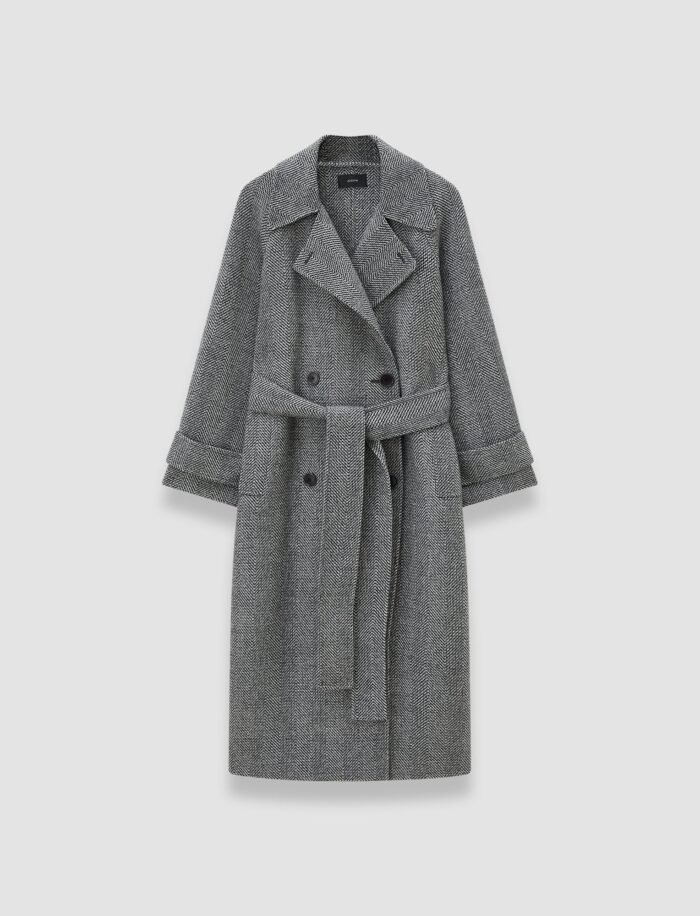 Navarre Linear Double Face Wool Coat - Image 1