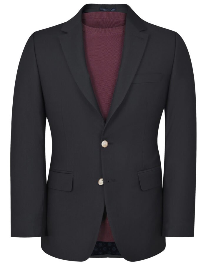 Navy Check Tailored Smart Fit Coat - Image 1