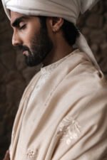 Pearl White Embroidered Sherwani - Image 4