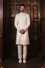 PEARL WHITE SHERWANI - Image 2