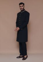Premium Georgette Black Couture Sherwani - Image 4