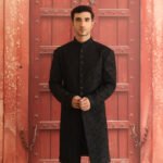Premium Georgette Tap Shoe Embroidered Sherwani - Image 3