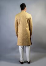 Premium Satin New Wheat Embroidered Sherwani - Image 4