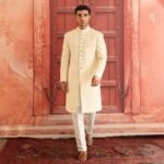 Premium Satin Silk Pristine Embroidered Sherwani - Image 2
