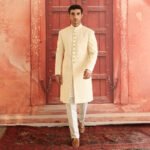 Premium Satin Silk Pristine Embroidered Sherwani