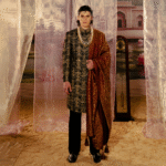 Premium Velvet Tap Shoe Embroidered Sherwani - Image 2