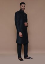 Premium Zari Karandi Jamawar Tap Shoe Couture Sherwani - Image 4