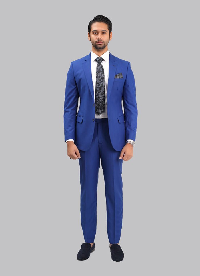 Royal Blue Plain 2-Piece Suit - Image 1