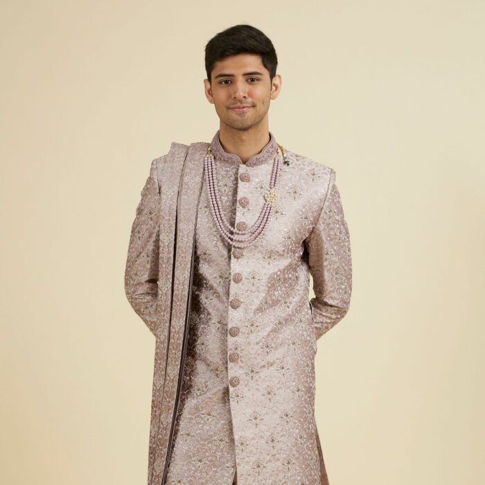 Royal Lilac Grandeur Sherwani - Image 1
