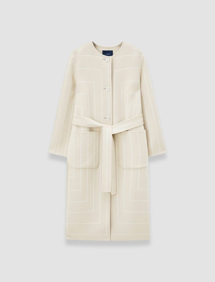 Scheffer Geometric Double Face Wool Coat - Image 1