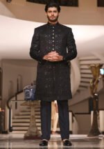 Tap Shoe Cotton Net Traditional Embroidered Sherwani - Image 2