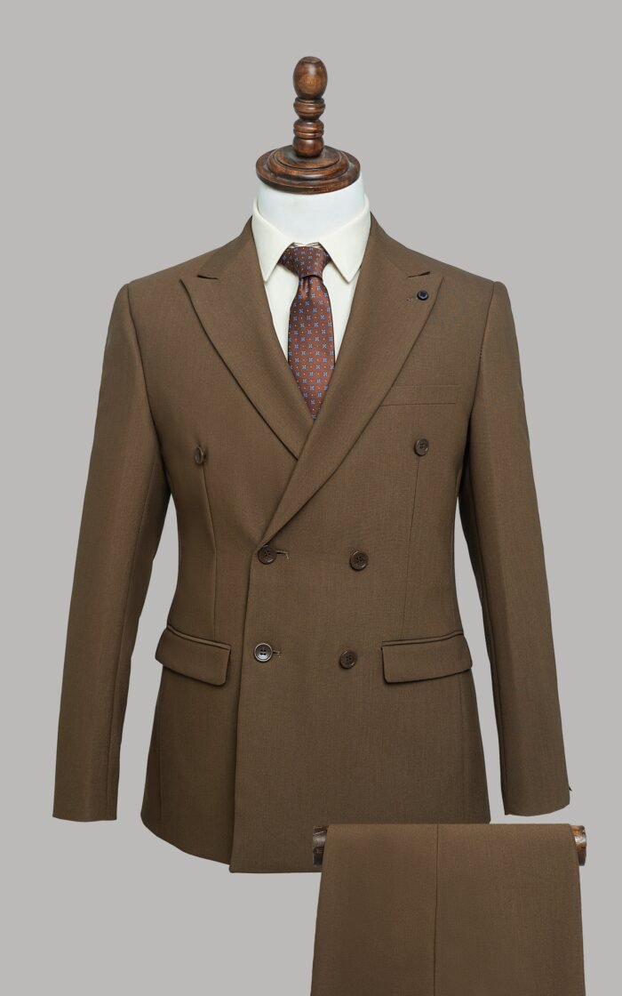 TWO PIECE SUIT DARK KHAKI - Image 1